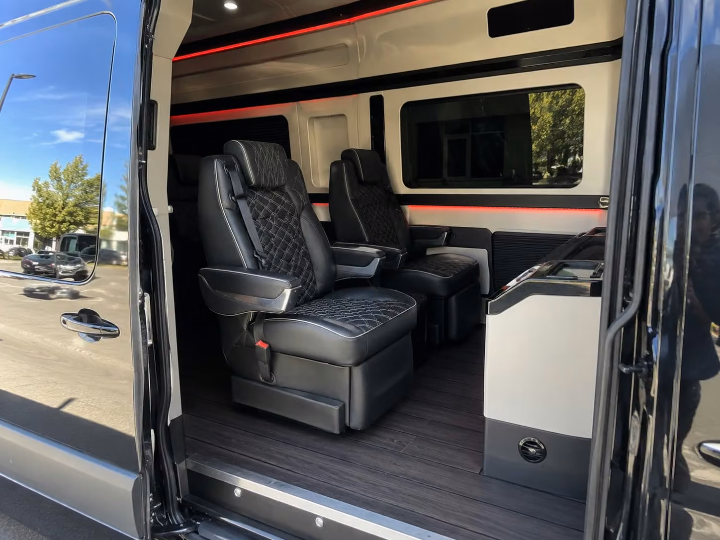 sprinter van with driver inside